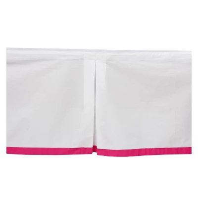 Bacati - MixNMatch Pink Band Crib/Toddler Ruffles/skirt 3 Bacati - MixNMatch Pink Band Crib/Toddler Ruffles/skirt - Image 3