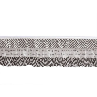 Bacati - Love Gray Lilac 4 Pc Crib Bedding Set With Diaper Caddy 6 Bacati - Love Gray Lilac 4 Pc Crib Bedding Set With Diaper Caddy - Image 6