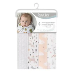 Trend Lab Woodland Flannel Receiving Blankets - 4pk