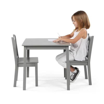 3pc Kids' Wood Table And Chair Set - Humble Crew 2 3pc Kids' Wood Table And Chair Set - Humble Crew - Image 2