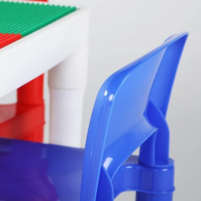 5pc 2 In 1 Square Plastic Activity Table And Chair Set - Humble Crew 1 5pc 2 In 1 Square Plastic Activity Table And Chair Set - Humble Crew