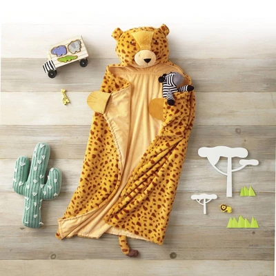 Cheetah Kids' Hooded Blanket - Pillowfort™ 3 Cheetah Kids' Hooded Blanket - Pillowfort™ - Image 3