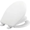 Mayfair By Bemis Little2Big Never Loosens Round Plastic Children's Potty Training Toilet Seat With Slow Close Hinge - White