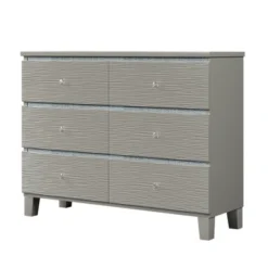 Cassio 47.3"W X 15.4"D X 35.6”H Horizontal Dressers 6 Drawers Metal Slides Crystal Handle With Rubber Wood Legs Accent Cabinet-Maison Boucle -Delta Children Sales Store GUEST d28c6082 383d 4da0 b750 062f30223511