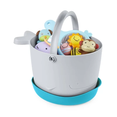 Skip Hop Moby Stowaway Bath Toy Bucket - Gray 1 Skip Hop Moby Stowaway Bath Toy Bucket - Gray