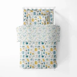 Bacati - Little Dino Boys Teal/Yellow Muslin 5 Pc Toddler Bedding Set With Dec Pillow 13 Bacati - Little Dino Boys Teal/Yellow Muslin 5 Pc Toddler Bedding Set With Dec Pillow -Delta Children Sales Store GUEST d8800ba8 9fe9 4d11 b98e e21651151ba2