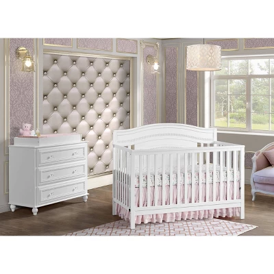 Oxford Baby Briella 4-in-1 Convertible Crib - White 8 Oxford Baby Briella 4-in-1 Convertible Crib - White - Image 8