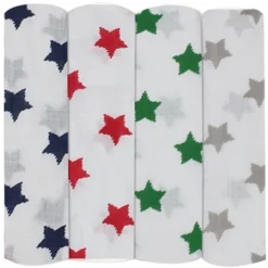 Bacati - Stars Boys Swaddling Muslin Blankets Of 4 (Navy,Green, Red,Gray) 6 Bacati - Stars Boys Swaddling Muslin Blankets Of 4 (Navy,Green, Red,Gray) -Delta Children Sales Store GUEST d944c2e4 32f7 45bc 8c9b 4d902d1ce2aa