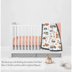 Bacati - Construction Yellow Orange Blue Gray 3 Pc Crib Bedding Set -Delta Children Sales Store GUEST e0ffd693 01c0 41ff bf6d 0dab62710d4a