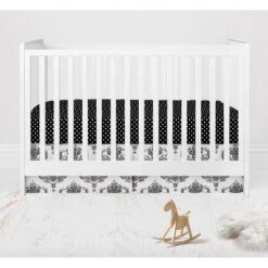 Bacati - Classic Damask Black/Grey/White 4 Pc Crib Bedding Set With Diaper Caddy 12 Bacati - Classic Damask Black/Grey/White 4 Pc Crib Bedding Set With Diaper Caddy -Delta Children Sales Store GUEST e1a2e555 e6a9 4bc3 b843 dc4a3f2e2acc