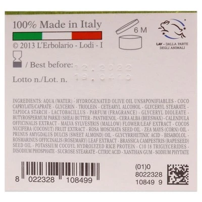 L'Erbolario Protective Cream For Babies - Body Cream For Dry Skin - 5.07 Oz 4 L'Erbolario Protective Cream For Babies - Body Cream For Dry Skin - 5.07 Oz - Image 4