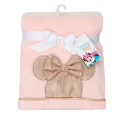 Lambs & Ivy Disney Baby Pink/Rose Gold MINNIE MOUSE Appliqued Baby Blanket -Delta Children Sales Store GUEST e3e0b7a8 7610 48a7 94c8 cb240287d512