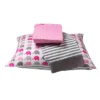 Bacati - Elephants Pink Fuschia Gray 3 Pc Toddler Bed Sheet Set