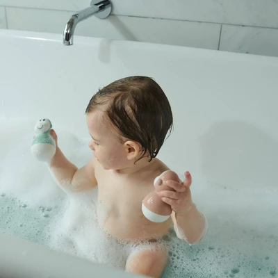 Matchstick Monkey Wobblers - Mint Green & Dusty Pink 3 Matchstick Monkey Wobblers - Mint Green & Dusty Pink - Image 3