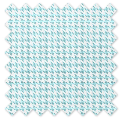 Bacati - Houndstooth/Herringbone Aqua Unisex Muslin 4 Pc Toddler Bedding Set 7 Bacati - Houndstooth/Herringbone Aqua Unisex Muslin 4 Pc Toddler Bedding Set - Image 7
