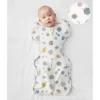 Love To Dream Designer Collection Adaptive Swaddle Wrap - Lite Space White - Newborn