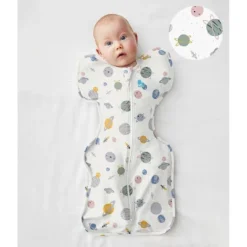 Love To Dream Designer Collection Adaptive Swaddle Wrap - Lite Space White - Newborn