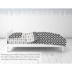 Bacati - Love Aztec Print Black 4 Pc Toddler Bedding Set -Delta Children Sales Store GUEST fe55b321 33cb 4983 a173 fb6f6d40338e
