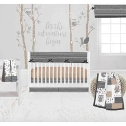 Bacati - Owls In The Woods Beige/Gray 6 Pc Crib Bedding Set With Long Rail Guard Cover 12 Bacati - Owls In The Woods Beige/Gray 6 Pc Crib Bedding Set With Long Rail Guard Cover -Delta Children Sales Store GUEST ff9e00b2 4e6d 4691 aa38 e32d14ca21ab