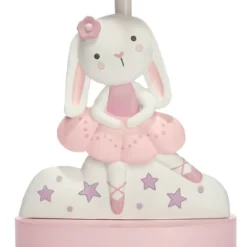 Bedtime Originals Tiny Dancer Pink/White Lamp With Shade & Includes LED Light Bulb By Lambs & Ivy
